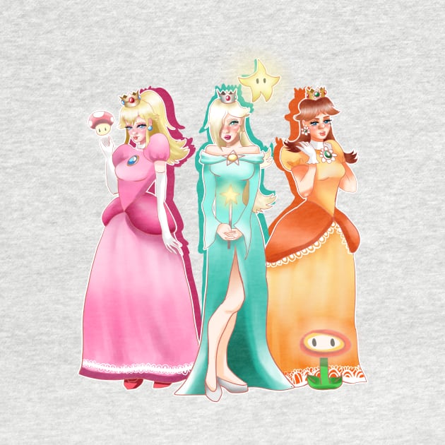 Peach, Daisy and Stella by miriam-miranda